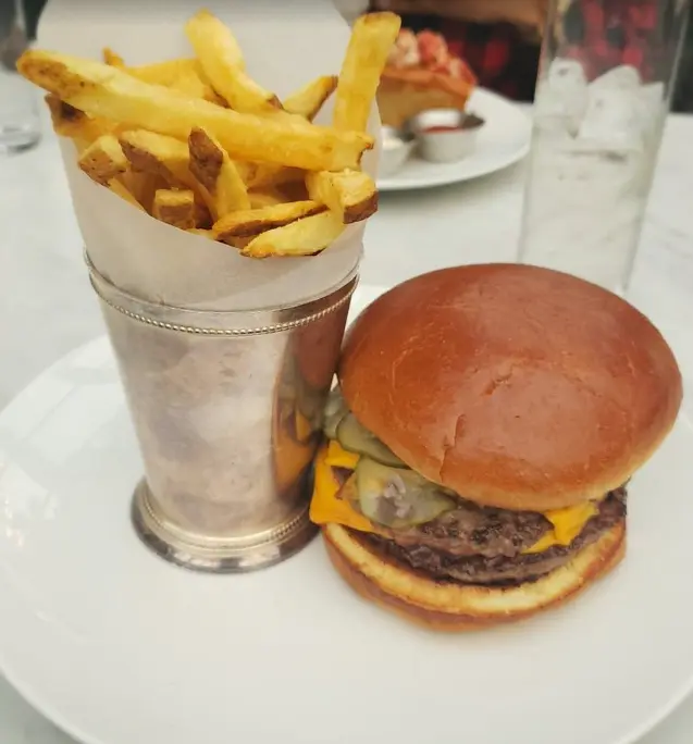 Fries and burger