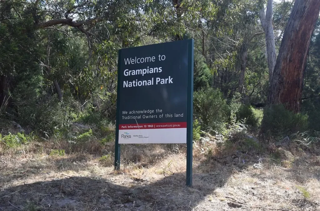 Grampians National Park sign