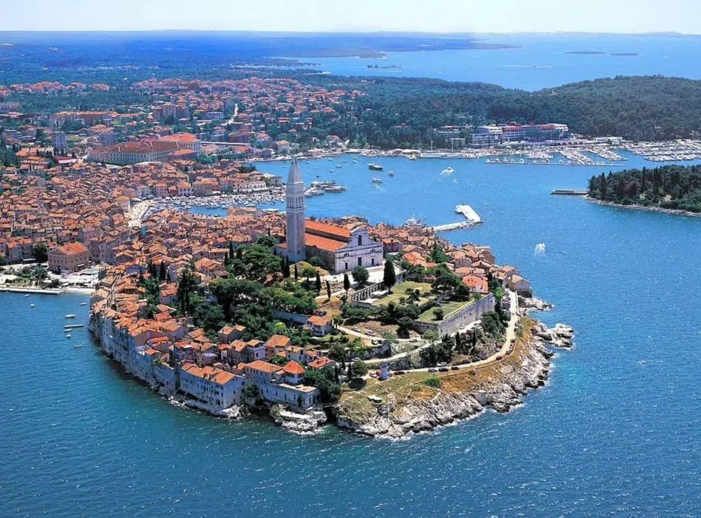 Aerial view of Rovinj