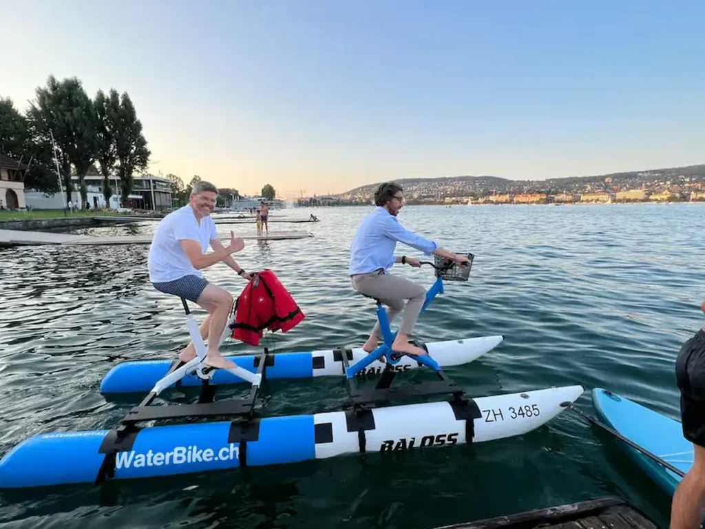 Waterbike on Lake Zurich
