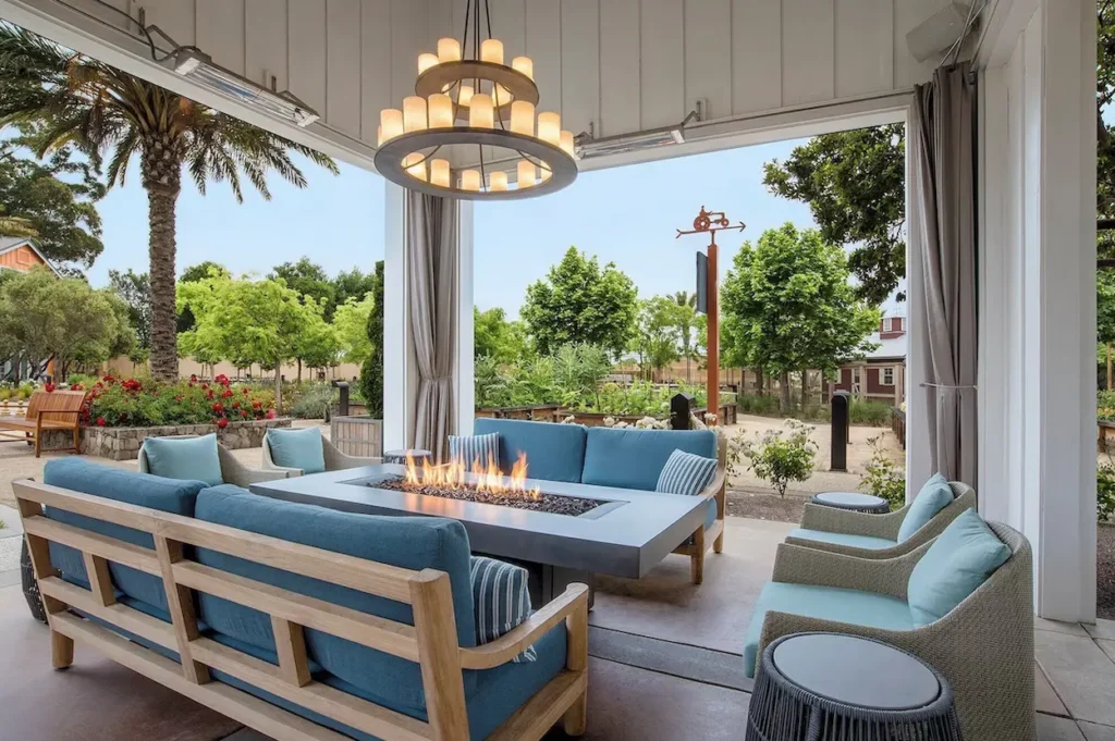 Fireplace at Carneros Resort and Spa