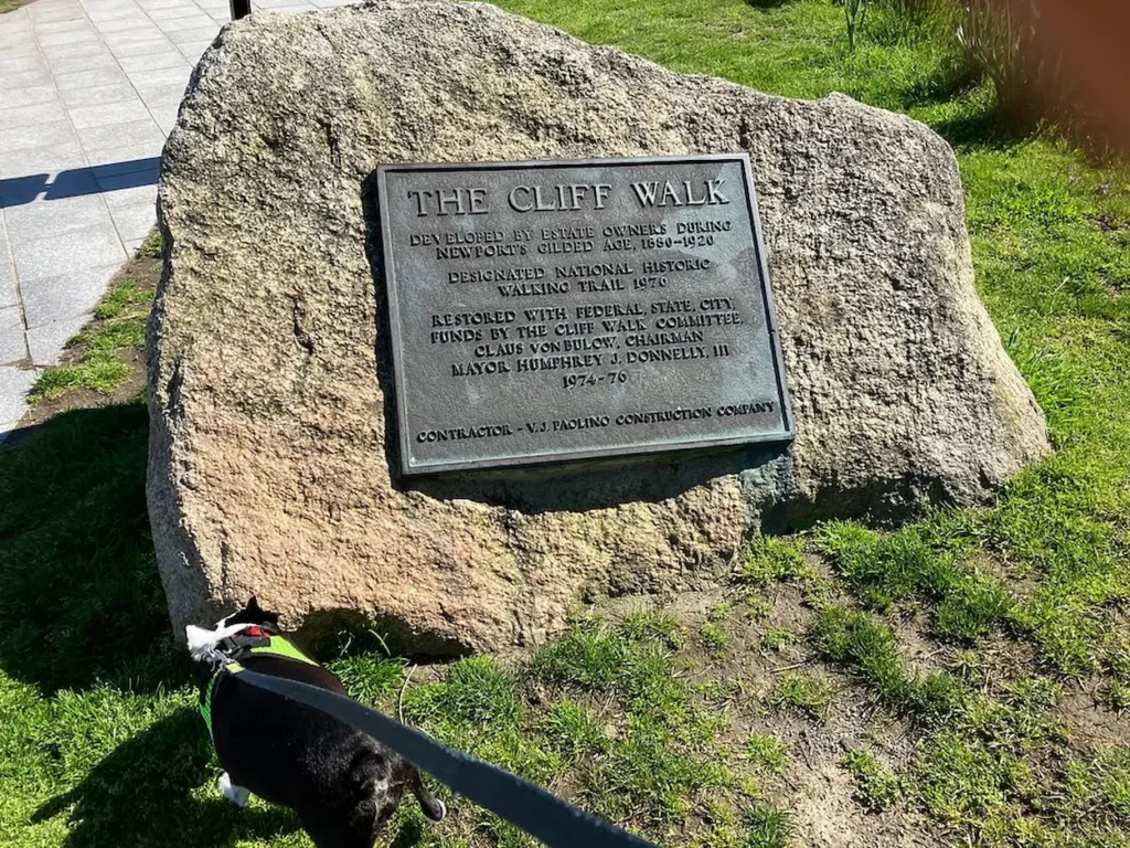 Bronze plaque for The Cliff Walk