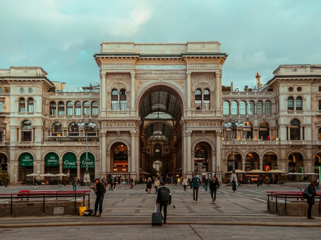 Galleria Vittorio Emanuele II entrance in Milan