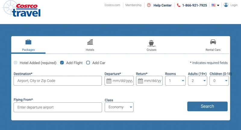 Costco Travel packages