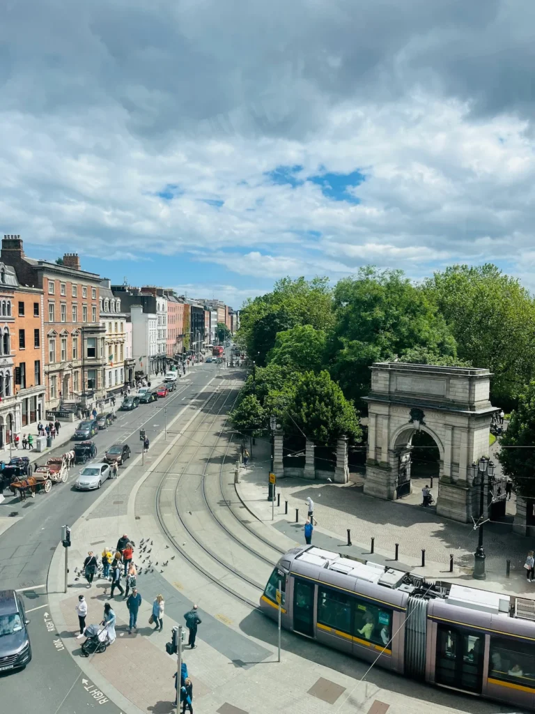 Fusiliers' Arch at the entrance of St Stephen's Green park in Dublin