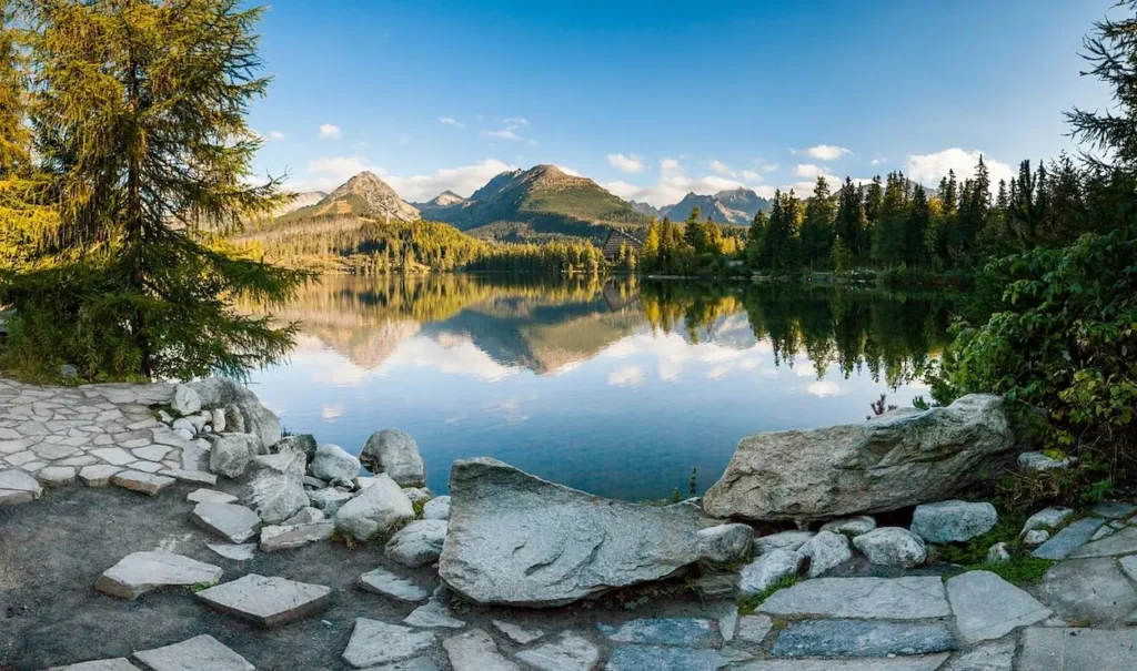 Štrbské Pleso, a glacial mountain lake