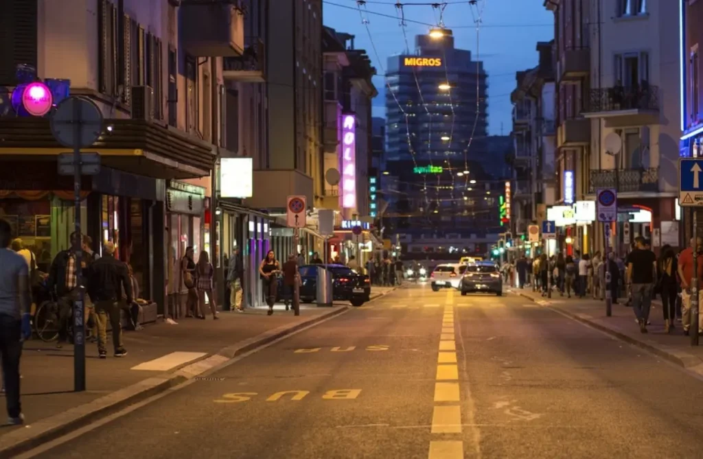 Langstrasse at night