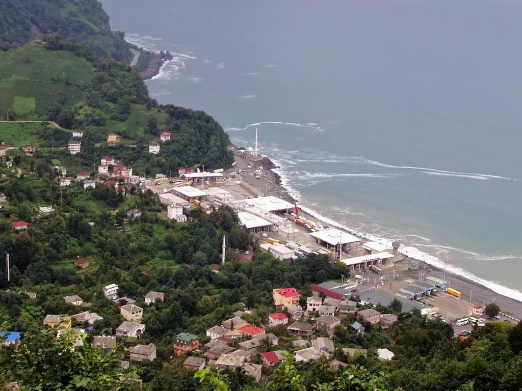 Aerial view of Sarpi Beach