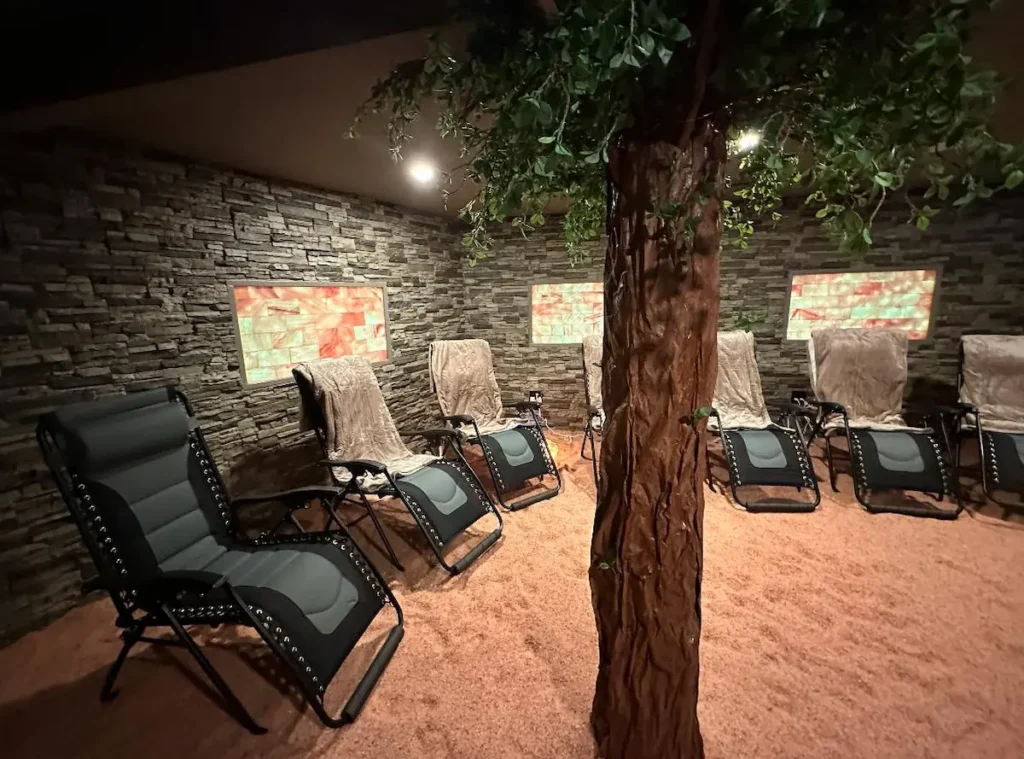 Salt cave therapy session