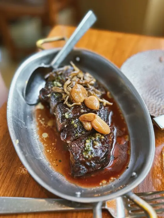 Pan roasted strip steak