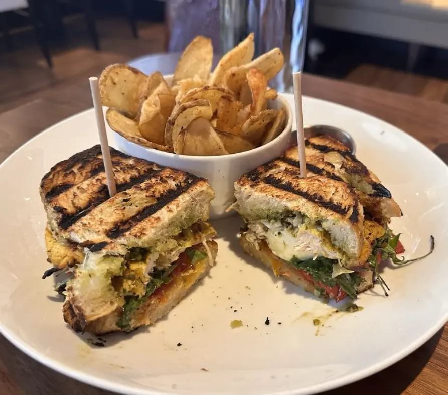 Italian Panini Sandwich with Potato Wedges