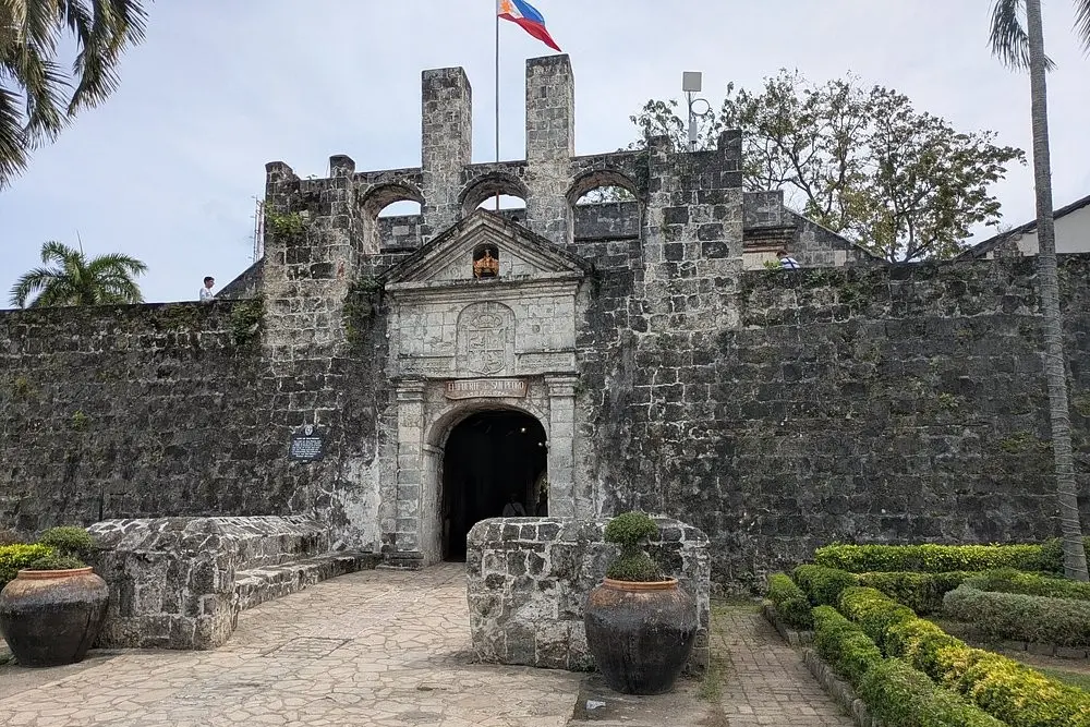 The stone entrance of Fort San Pedro in Cebu City.