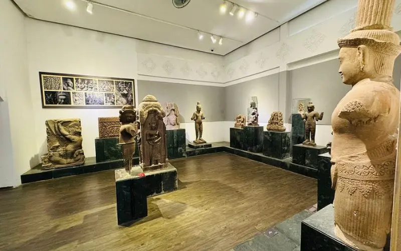Ancient statues displayed inside the Museum of Vietnamese History in Ho Chi Minh City.