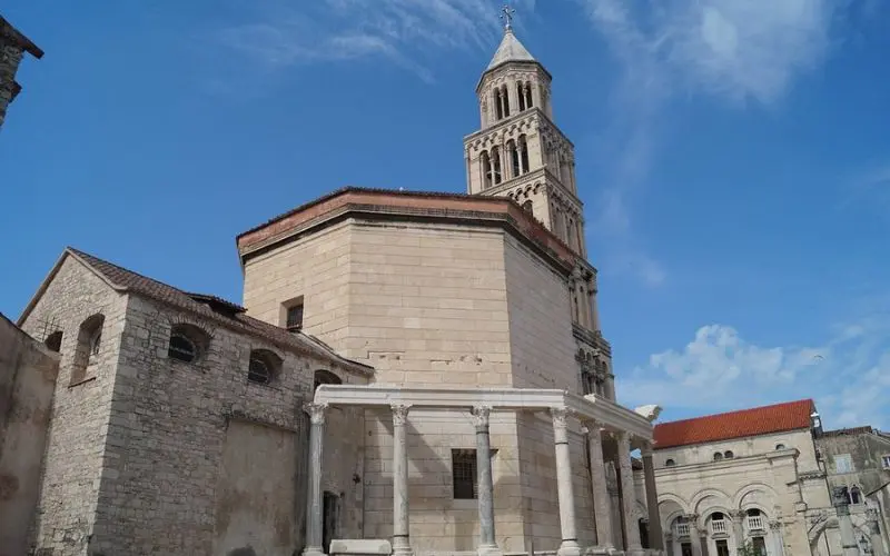 Exterior of the Cathedral of Saint Domnius with its bell tower in Split.