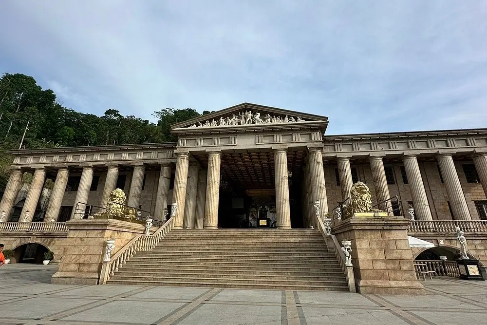The grand staircase and columns of the Temple of Leah.