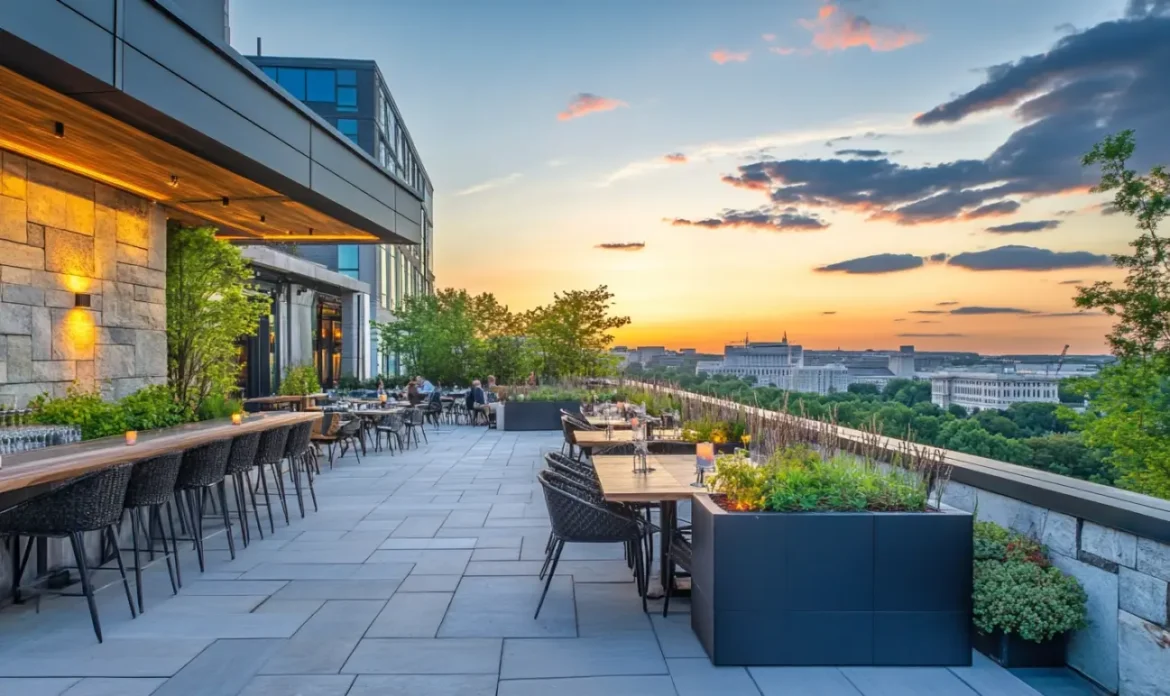 Beautiful rooftop restaurant in Washington DC