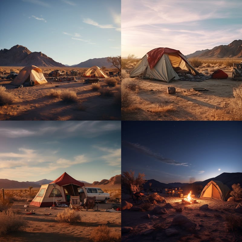 Camping in the Mojave Desert