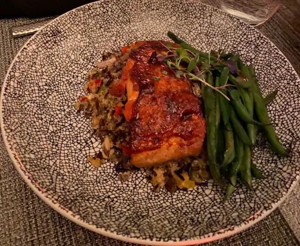 Tamarind chipotle glazed Scottish salmon