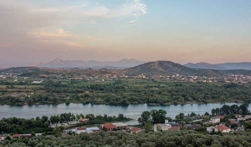 The medieval city of Shkodër can be reached by a beautiful journey to the north.