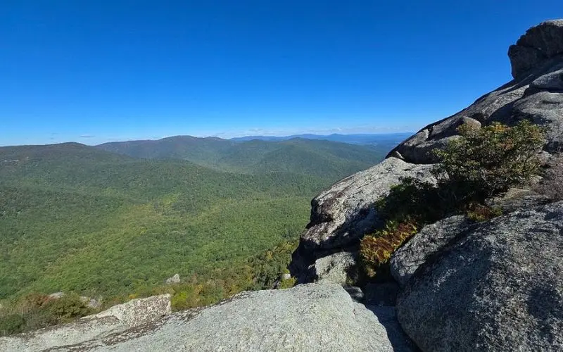 Expansive mountain views from the summit of Old Rag Mountain.