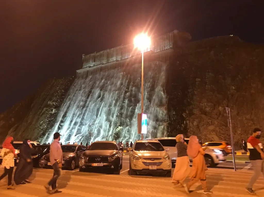 Khor Fakkan Waterfalls at night