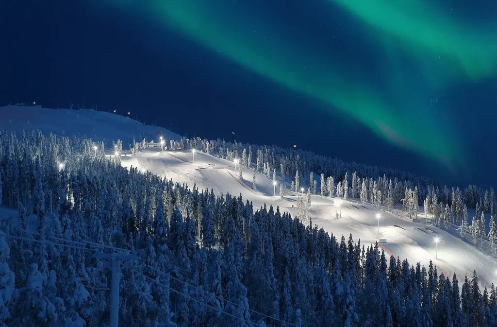 Northern lights at Levi