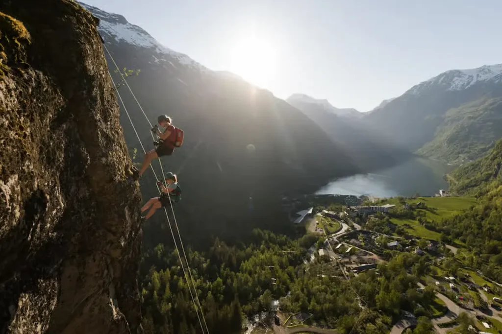 Rappelling tour with epic view