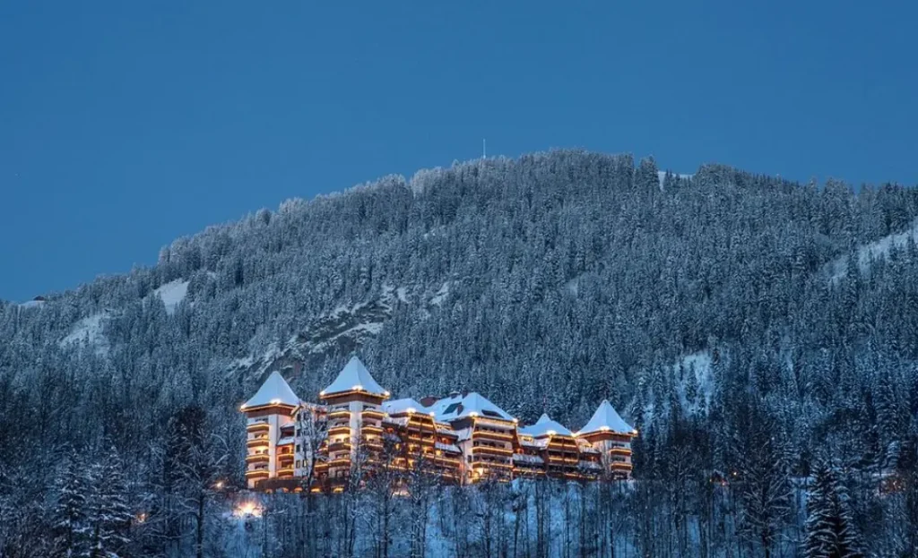The Alpina Gstaad night View