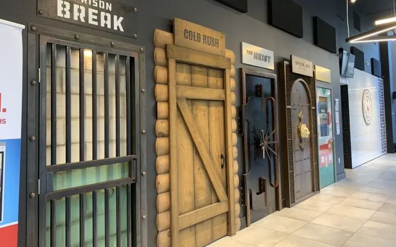 Themed doors for escape rooms at The Escape Game.