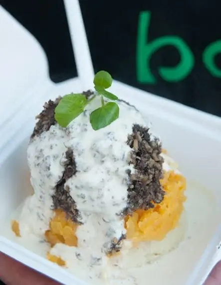 Traditional Haggis, neeps & tatties with whisky & mustard sauce