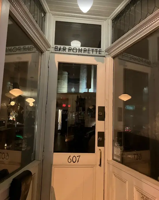 Entrance to Pompette Restaurant