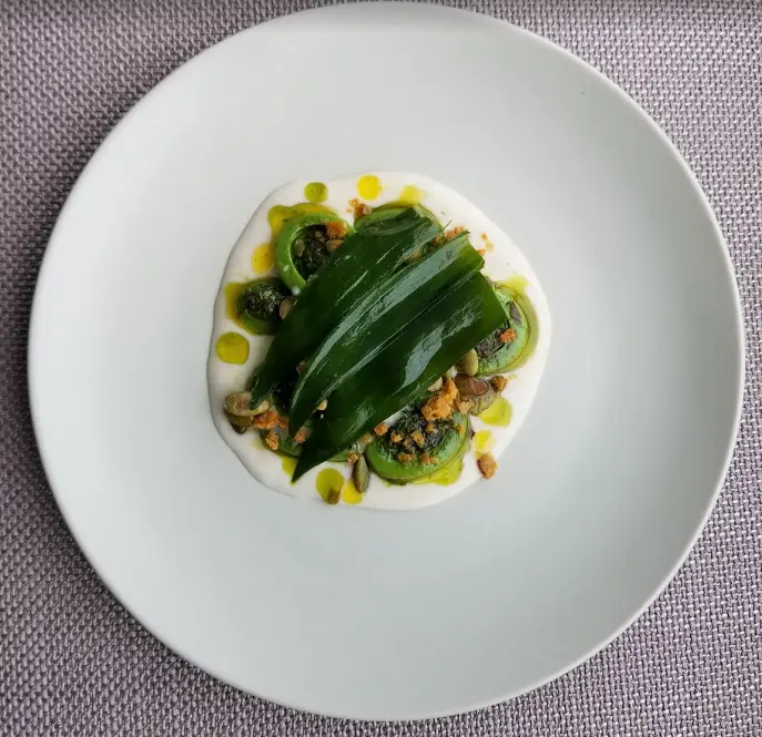 Fiddleheads, Brioche and Ramps 