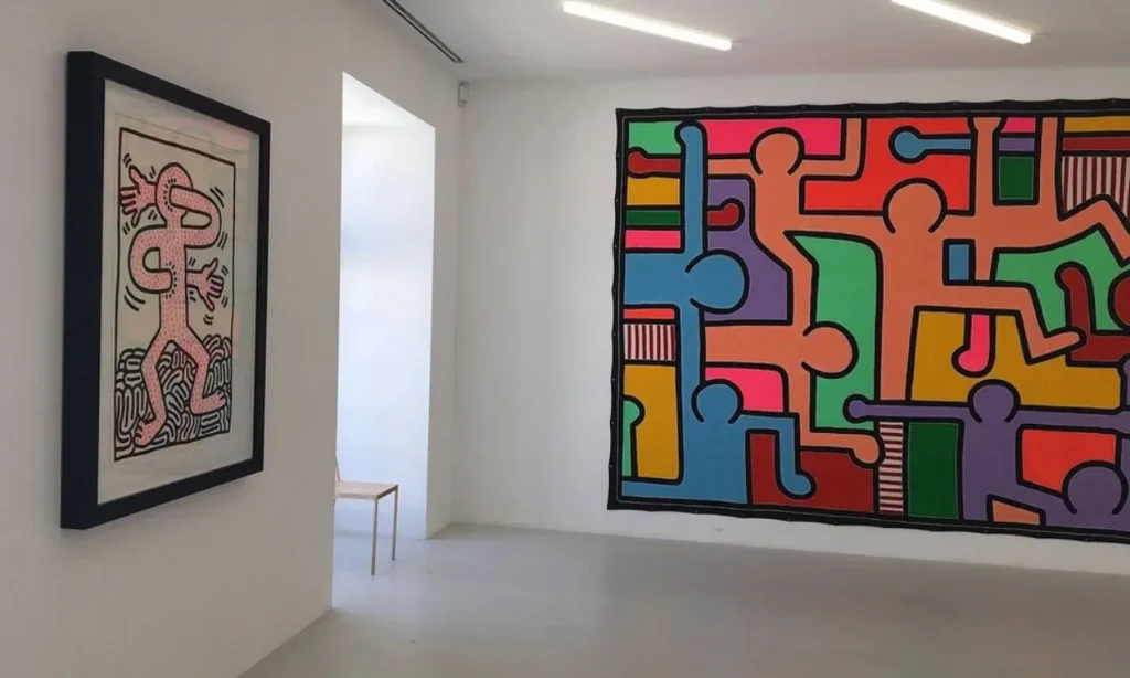 Colorful contemporary artwork displayed inside Collection Lambert.
