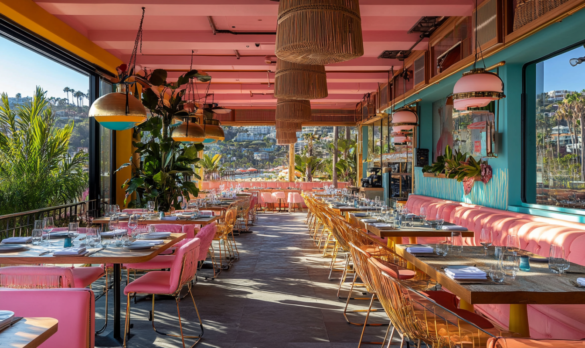 Beautiful Orange County restaurant on the beach