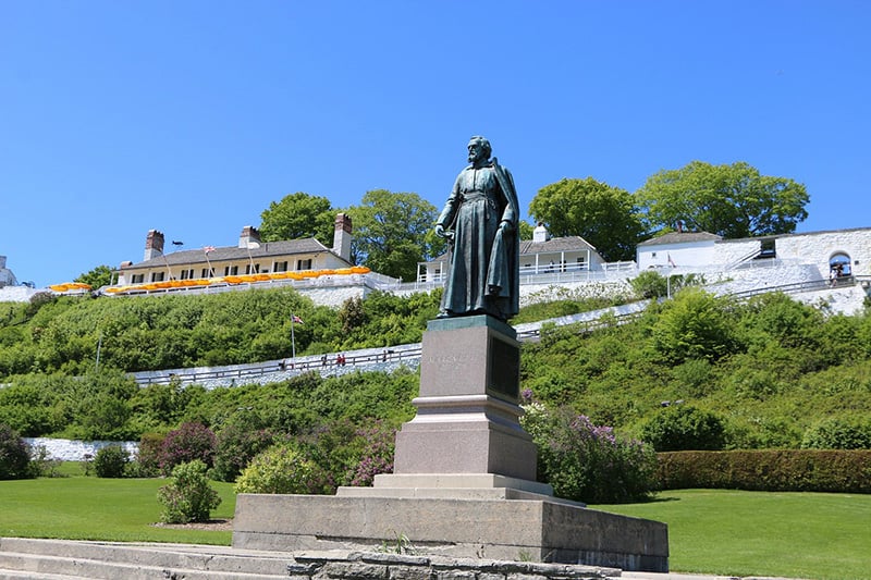 Echoes of history at Fort Mackinac: A storied fortress overlooking the island's timeless beauty and heritage.