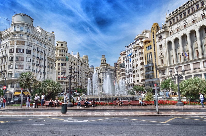Plaza de Ayuntamiento: Vibrant heart of Valencia, where the city pulses to the rhythm of history and culture.