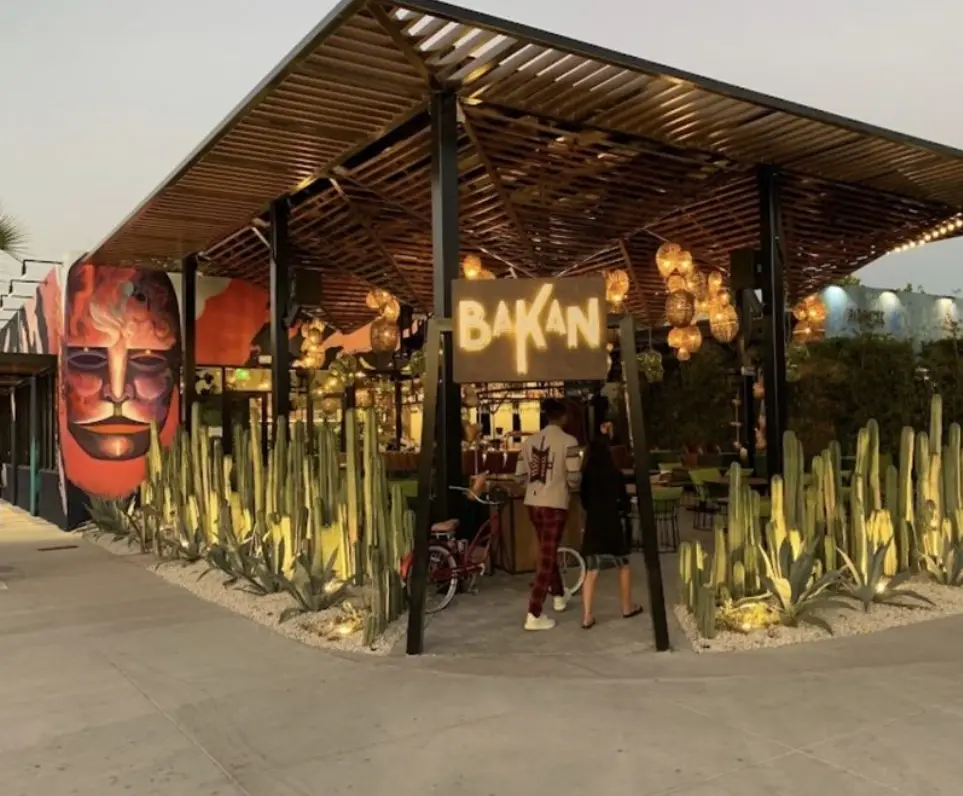 Outside restaurant