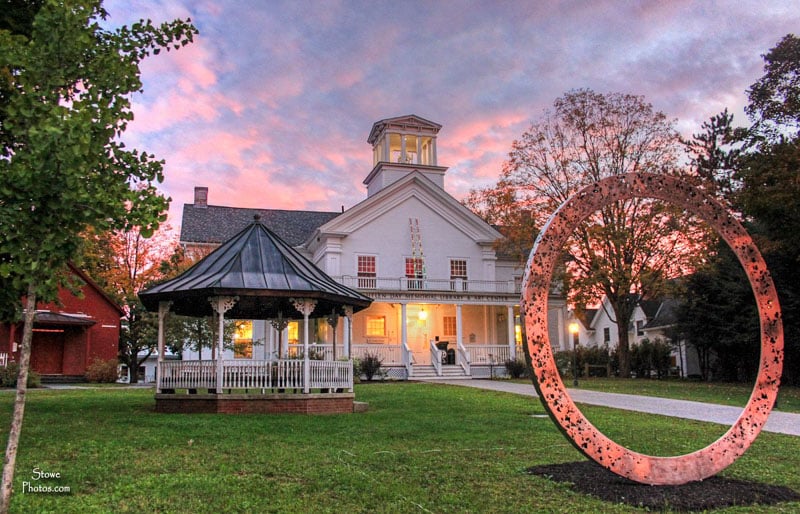 Stowe Public Library is a charming cultural retreat with inviting architecture.