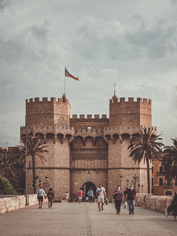 Medieval guardians, where ancient walls echo tales of history, standing proud through time. One of the most beautiful places in Valencia.