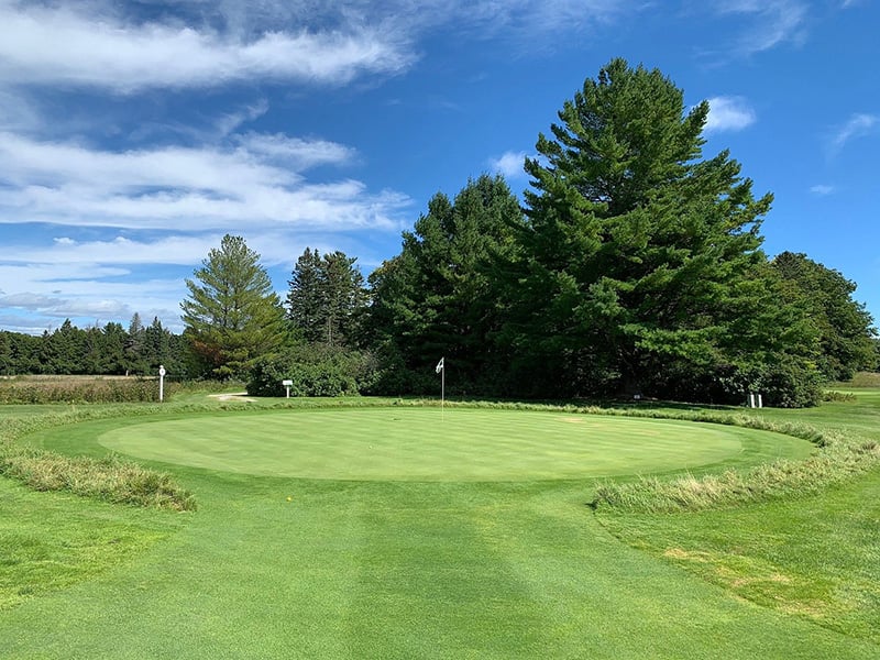 Swing into serenity at Wawashkamo Golf Club, where lush greens meet the timeless charm of Mackinac Island.