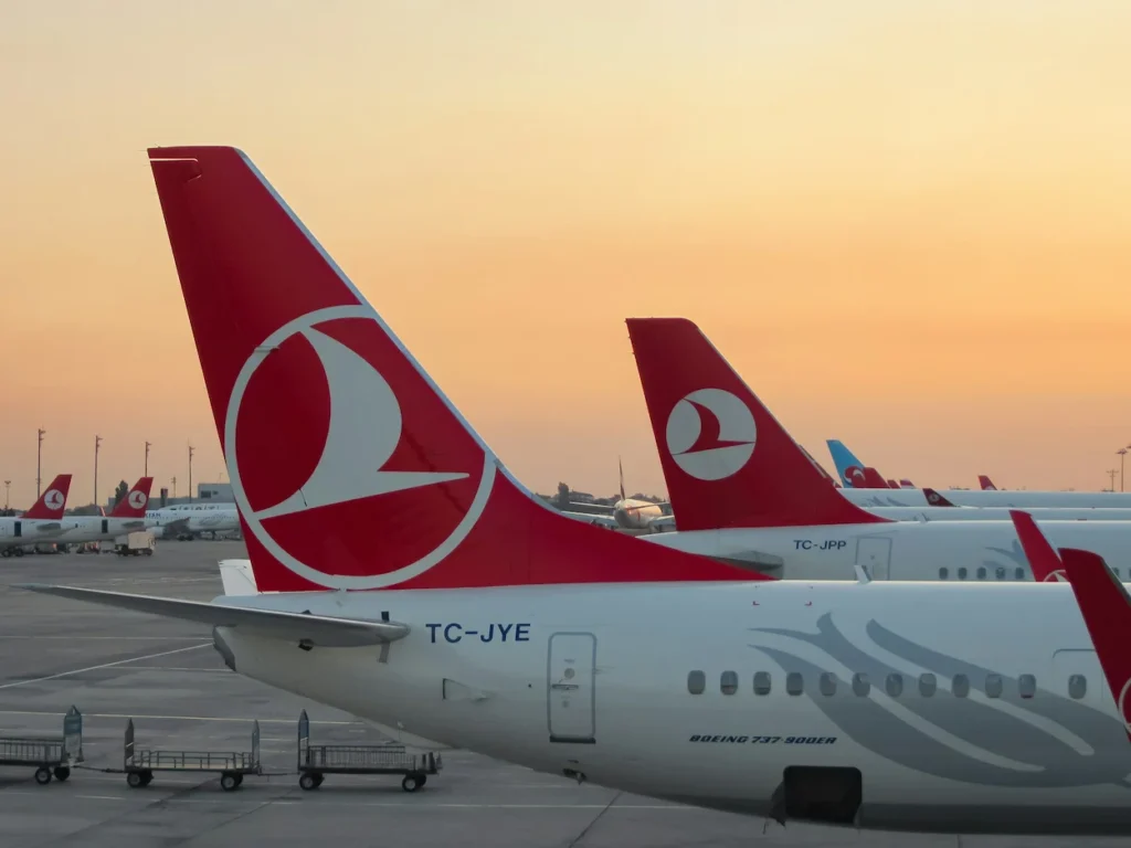 Modern Turkish Airlines fleet supporting global Business Class travel