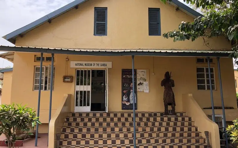 National Museum of Gambia in Banjul with entrance steps.
