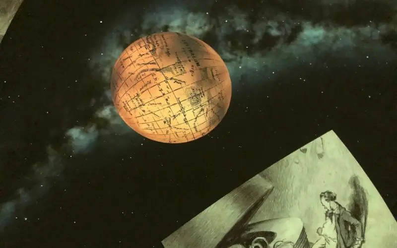Projection of a planet and stars inside the Atlanta Observatory.