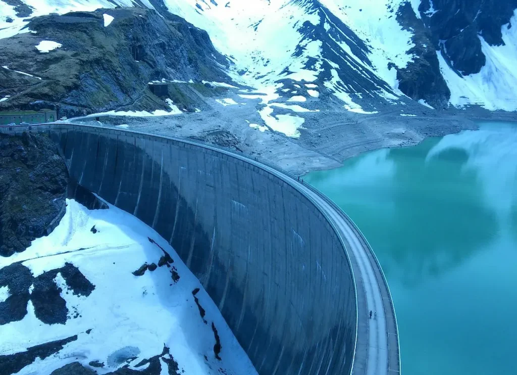 Kaprun dam and reservoir