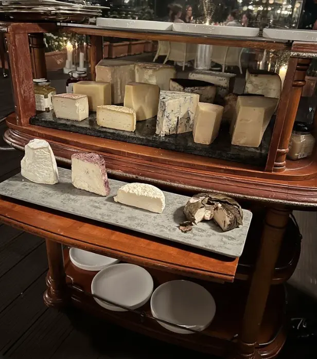 Different cheese in La Pergola 