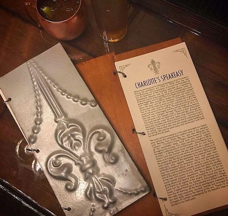 Charlotte's Speakeasy transports you to the 1920s Prohibition era with a secret entrance and a Gatsby-style ambiance.