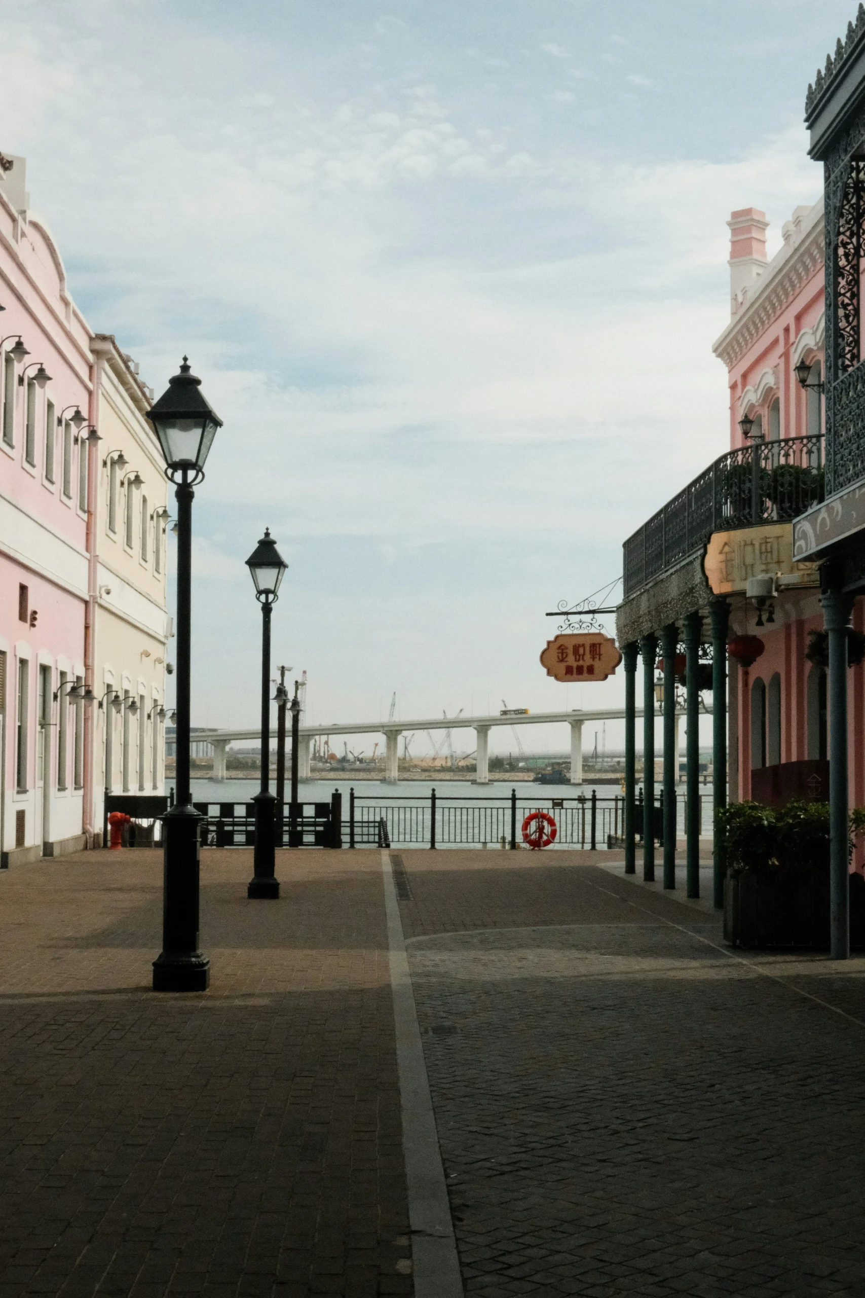 Fisherman's Wharf Macau with themed architecture and waterfront promenade
