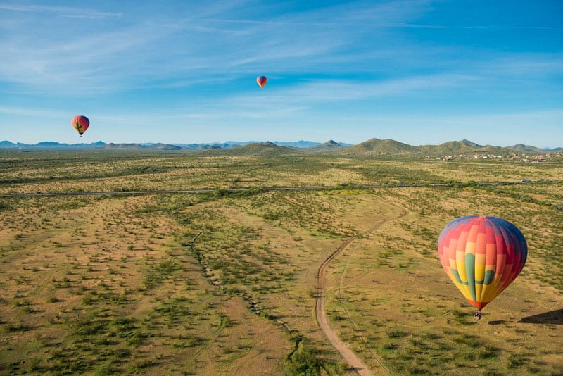 Experiencing a Hot Air Balloon ride is one of the best things to do with teens in Phoenix.