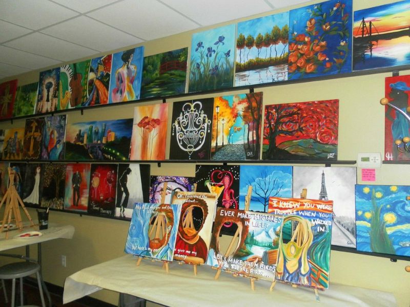 Painting with a Twist is a laid-back, self-led art experience perfect for friends and family outings.
