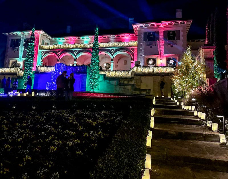 Philbrook Museum of Art is a serene nighttime destination blending art, history, and nature.